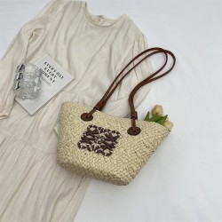Wholesale Rattan Straw Bag Summer Beach Woven Tote Bags Seaside Holiday Handbag Raffia Shoulder Bags