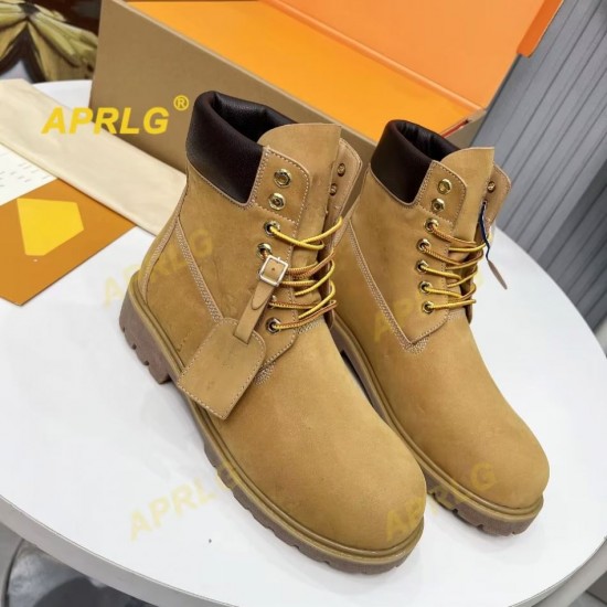 Men's 6-Inch Waterproof Work Boots with Steel Toe Goodyear Welded Rubber Outsole Leather Lined Mesh Safety Shoes Printed Feature