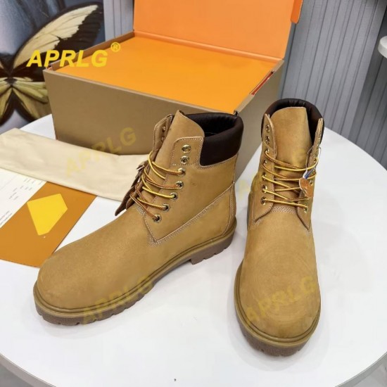 Men's 6-Inch Waterproof Work Boots with Steel Toe Goodyear Welded Rubber Outsole Leather Lined Mesh Safety Shoes Printed Feature