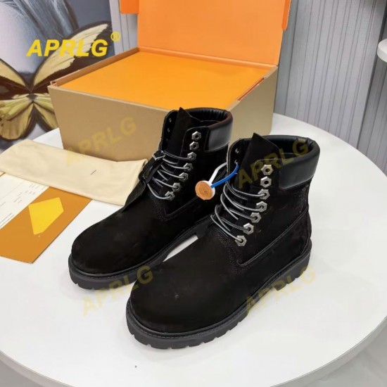 Men's 6-Inch Waterproof Work Boots with Steel Toe Goodyear Welded Rubber Outsole Leather Lined Mesh Safety Shoes Printed Feature