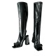 Autumn/Winter Women's Mid-Calf Boots Waterproof Platform High Heel Square Toe Block Heel Large Solid Color Side Zipper High