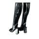 Autumn/Winter Women's Mid-Calf Boots Waterproof Platform High Heel Square Toe Block Heel Large Solid Color Side Zipper High