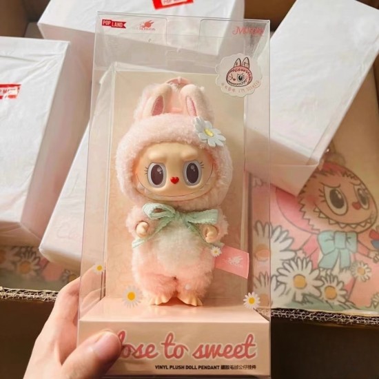 Labubu First Generation Sweetheart Blind Box High Quality PVC Pink Grid Style for Boys and Girls Gift