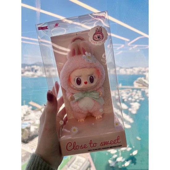 Labubu First Generation Sweetheart Blind Box High Quality PVC Pink Grid Style for Boys and Girls Gift