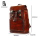 2025 Trending Customized Large-capacity Business Travel Men's Computer Bag High-quality Crocodile Embossed Leather Backpack