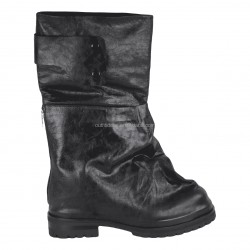 Calf Leather Back Zip Unisex Women Moon Trendy Safety Combat Shoes for Men Dragonrider Boots Black Biker Marathon Boot for Men