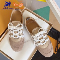 Genuine Goods Sneakerina Series Couples' Shoes Ballet Sneakers Dexter Shoes Casual Flat Shoes Suede Cow Leather Sneakers Lace-Up