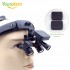 48 Degree LED Dental Loupes with 5X Adjustability New Electric-powered Head Mounted Surgical Loupes Including 2 Batteries