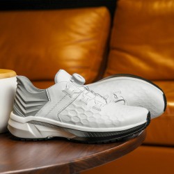 Desai All-Match Fashion Soft-Sole Lightweight Outdoor Jogging Sneakers Rotating No Lace-Up Buttons Autumn Walking Style Shoes