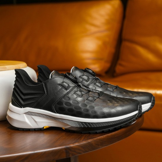 Desai All-Match Fashion Soft-Sole Lightweight Outdoor Jogging Sneakers Rotating No Lace-Up Buttons Autumn Walking Style Shoes