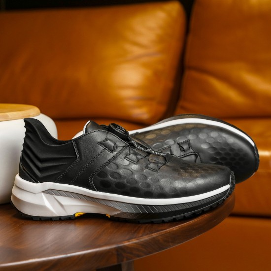 Desai All-Match Fashion Soft-Sole Lightweight Outdoor Jogging Sneakers Rotating No Lace-Up Buttons Autumn Walking Style Shoes