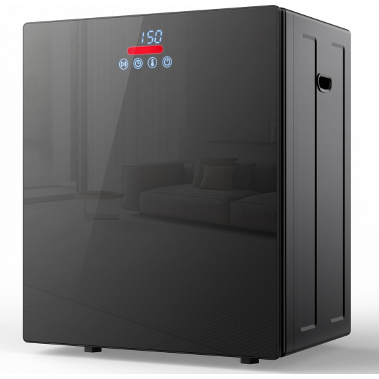 Euhomy Black&White 1.5cu.ft Compact Dryer Tumble Dryer Smart Electric Heated Clothes Dryer Clothes Drying Machine for Home