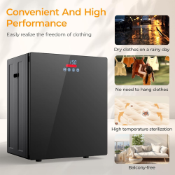 Euhomy Black&White 1.5cu.ft Compact Dryer Tumble Dryer Smart Electric Heated Clothes Dryer Clothes Drying Machine for Home