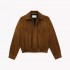 Factory Wholesale New Clothes Women's Leather Jacket Coat Brown Genuine Sheepskin Leather Suede Jacket for Ladies