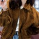 Factory Wholesale New Clothes Women's Leather Jacket Coat Brown Genuine Sheepskin Leather Suede Jacket for Ladies