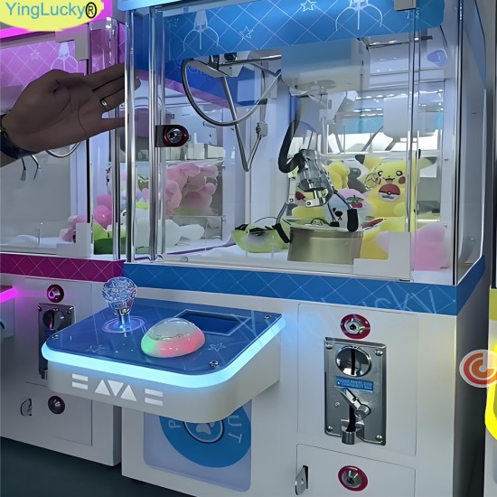 Factory Wholesale Coin-Operated Plush Mini Crane Machine Claw Crane with Coin Acceptor for Toys