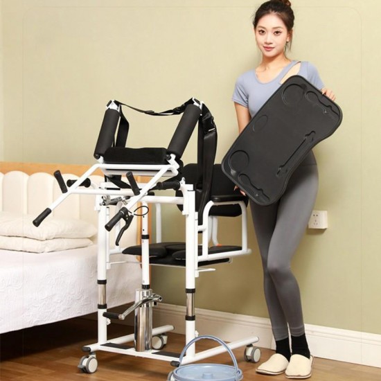 Multi-Functional Transfer Chair Hydraulic Patient Lifter for Disabled Bedridden Elderly Rehabilitation Bathroom Safety Equipment