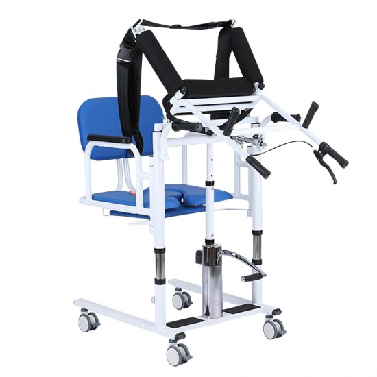 Multi-Functional Transfer Chair Hydraulic Patient Lifter for Disabled Bedridden Elderly Rehabilitation Bathroom Safety Equipment