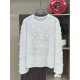 100% Cashmere Women's Casual Pullover Sweater with Embroidery Soft Fluffy Long-Sleeve Round-Neck Heavy-Duty Comfortable Style
