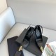 New High-quality Black Leather Women's High Heels, Patent Leather Metal Pointed-toe Slender Single Shoes
