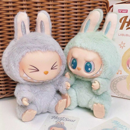 Original POP MART LABUBU V2 Have a Seat Blind Box Plush Toys Vinyl Face Mystery Boxes Plush Toys Keychain