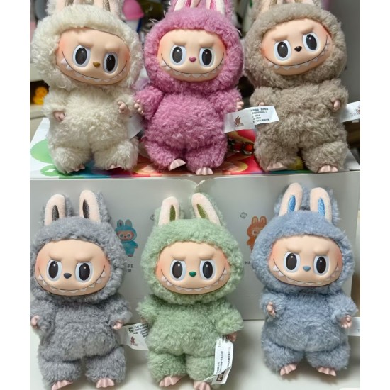 Hotsale POP MART 100% Original LABUBU Exciting Macaron Blind Box Plush Toys Vinyl Face Mystery Boxes LABUBU V1 Keychain