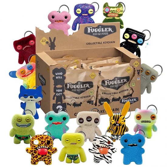 Genuine Fuggler Cute Teeth Monster Pendant Plastic Blind Box Keychain with Ugly Cute Teeth Funny Doll Surprise Box