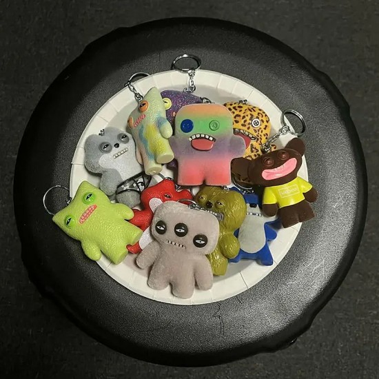 Genuine Fuggler Cute Teeth Monster Pendant Plastic Blind Box Keychain with Ugly Cute Teeth Funny Doll Surprise Box