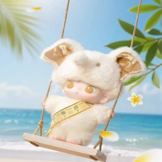 New Original POP MART Dimoo Elephant in Moonlight Vinyl Face Pvc Figure Toys Characters Cute Figure Plush Keychain for Gift