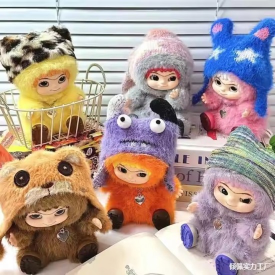 Original Wakuku Doll Authentic Trendy Series Wakuku Blind Box Handmade PVC Ornament Cute Wakuku Fuzzy Dolls Girl