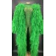Customize Women Clothing Skirt Set Spring Green Crystal Jumpsuit and Women's Coats With Fur for Fashion Show
