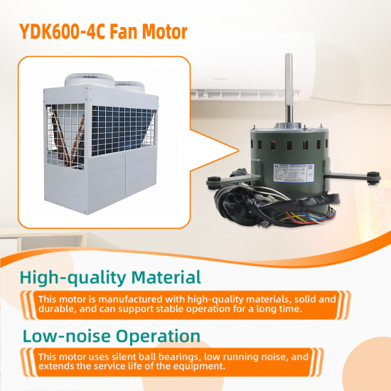 YDK600-4C YDK600-4H8 AC220-240V 50HZ 5.0A 1280RPM 600W CW FCL Parts for Air Conditioner Fan Motor