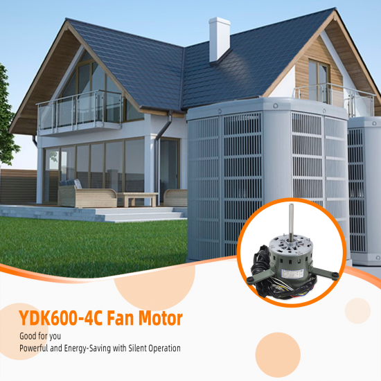 YDK600-4C YDK600-4H8 AC220-240V 50HZ 5.0A 1280RPM 600W CW FCL Parts for Air Conditioner Fan Motor
