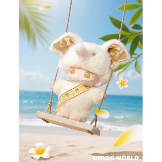 New Original POPMART Dimoo Elephant in Moonlight Vinyl Face Pvc Figure Toys Characters Cute Figure Plush Keychain for Gift