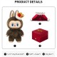Labubu Popmart Original the Monsters Let's Checkmate Series Vinyl Plush Toys Doll King Queen Hanging Card Pendant Keychain