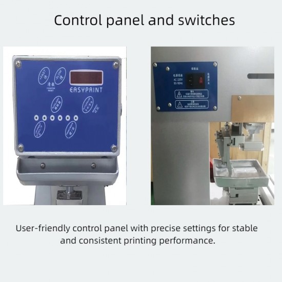 Semi-Automatic Single Color Pad Printing Machine for PVC Balls Pens Keychain Golf Tees Metal Parts Bottles Label Printing