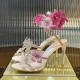Handmade Flowers Butterflies Original Stardust Sole Top Quality Stones Rhinestone Heels Satin Sandals Stilettos Crystals Sandals