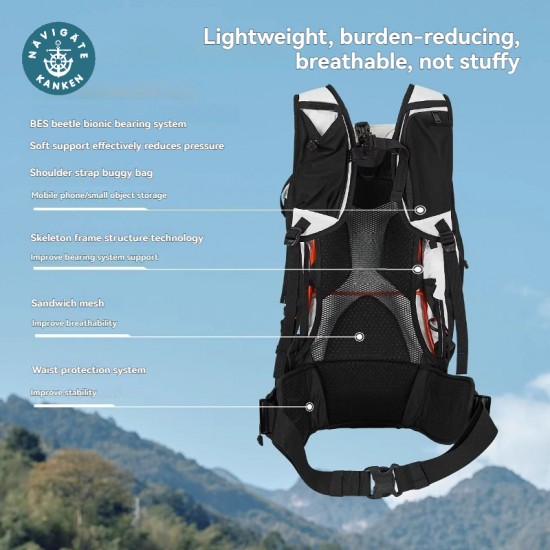 Professional Large 40-Liter Capacity Backpack Lightweight Waterproof Mountaineering Bag Zipper for Outdoor Hiking Camping
