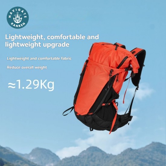 Professional Large 40-Liter Capacity Backpack Lightweight Waterproof Mountaineering Bag Zipper for Outdoor Hiking Camping