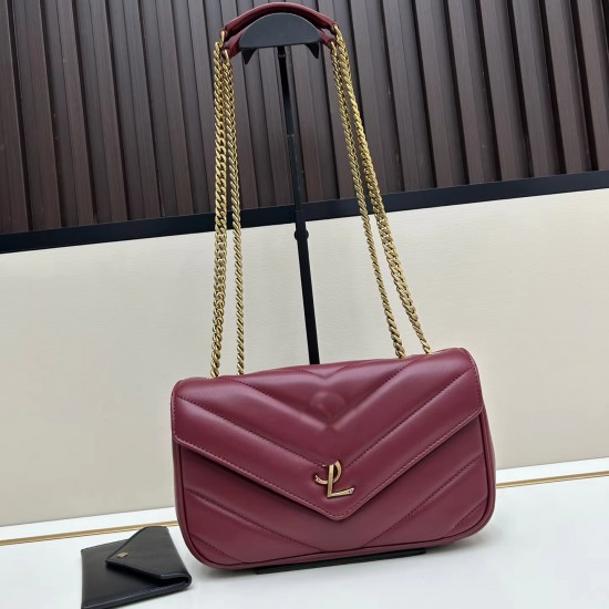2025 Spring Collection High Quality Y*L Loulou Small Bag Single Fashionable Zipper Card Case Makeup Mirror Portable Factory