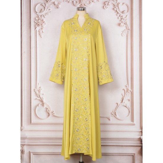 Sharut High Quality Wholesale Modest Dubai Middle Eastern Women'S Clothes Friperie Dubai Autumn New Embroidery Muslim Dress