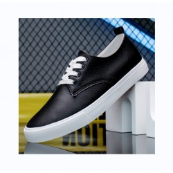 Full Box Wholesale Autumn Men's Shoes Casual Leather White Shoes Comfortable Soft Soled Student Shoes