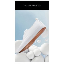 Full Box Wholesale Autumn Men's Shoes Casual Leather White Shoes Comfortable Soft Soled Student Shoes