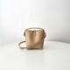 Minimalist Khaki Bucket Water Bag for Women Genuine Leather Crossbody Handbag with Zipper Closure Fashionable Lady Style