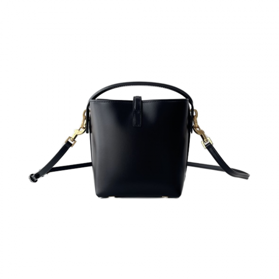 Minimalist Khaki Bucket Water Bag for Women Genuine Leather Crossbody Handbag with Zipper Closure Fashionable Lady Style