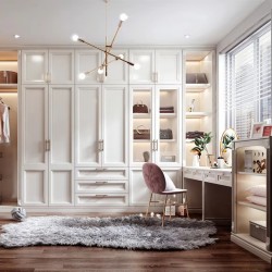 2025 Contemporary Wardrobe Bedroom Furniture Set Custom Armoire Walking Closet Cloakroom