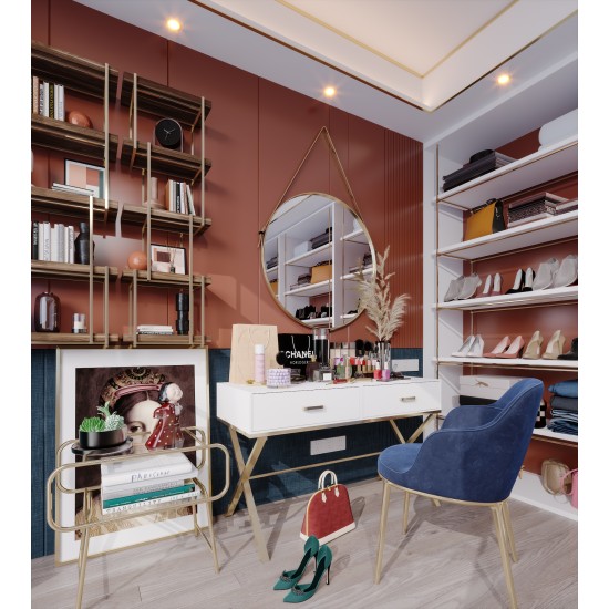 2025 Contemporary Wardrobe Bedroom Furniture Set Custom Armoire Walking Closet Cloakroom