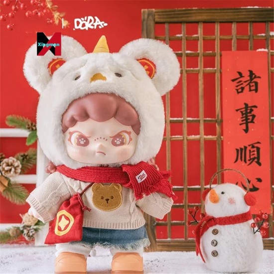 Dora Auspicious Beast Baby Action Figure Toys Cute Vinyl Doll Kawaii Collection Model Doll Adult Kids Surprise New Year Gift