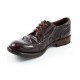 Italian-Made High Quality Oxfords Derby Shoes Leather Laced with Closed Toe and Solid Pattern Lace-Up Closure
