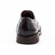 Italian-Made High Quality Oxfords Derby Shoes Leather Laced with Closed Toe and Solid Pattern Lace-Up Closure